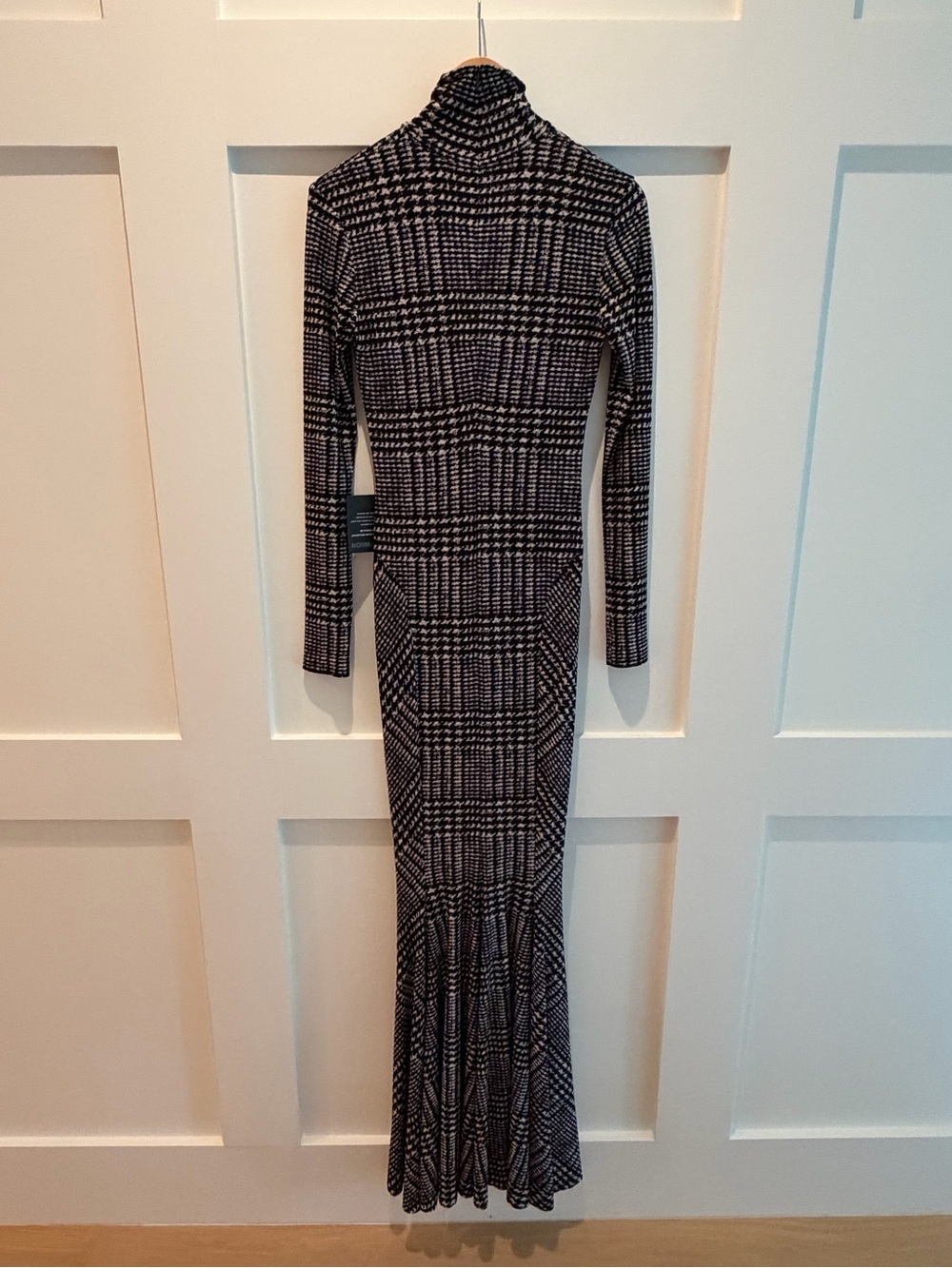 NWT Black&White Plaid / Houndstooth Long Sleeve Turtleneck Dress- Kamali, small